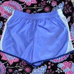blue shorts
